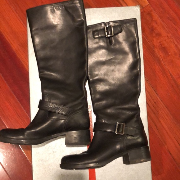 Prada tall leather riding boots - Picture 2 of 11